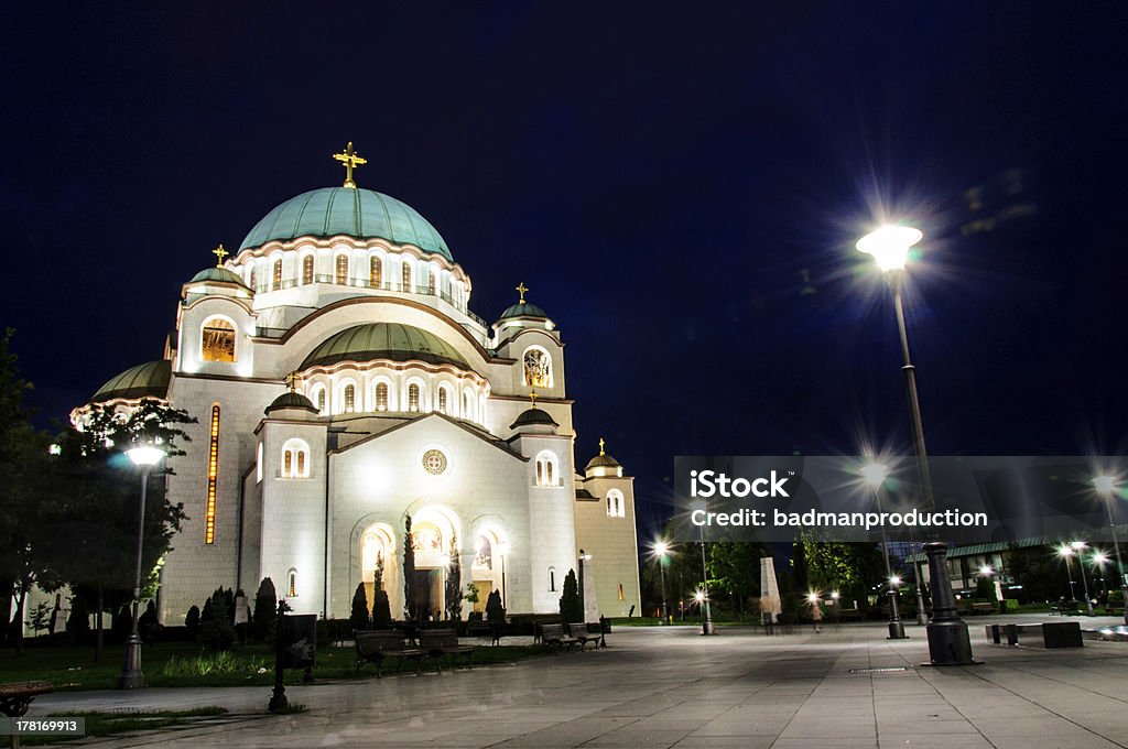 Belgrade à noite - Royalty-free Anoitecer Foto de stock