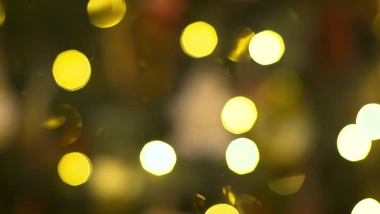 Christmas Decoration on tree with Lantern and Christmas lights