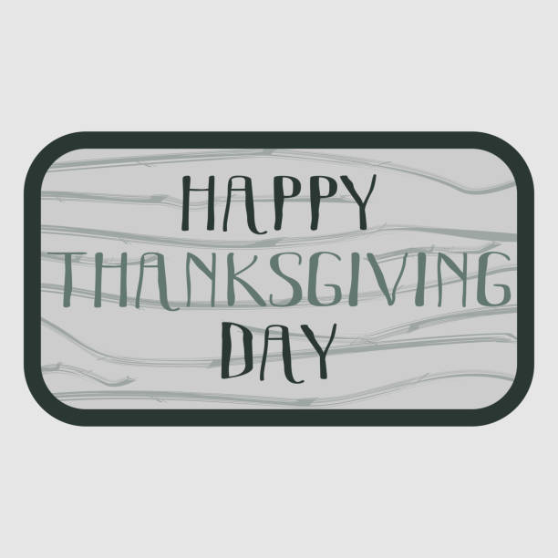 istock Hand drawn Thanksgiving lettering typography poster. Celebration text «Happy Thanksgiving day» on textured background for postcard, icon, logo or badge. Vector Flat Cartoon style calligraphy 1781706235