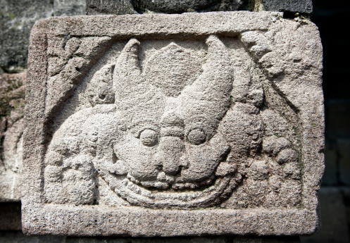 Stone craft in Prambanan temple near to Yogyakarta on Java, Indonesia.