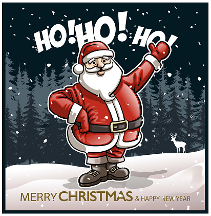 drawing of vector ho ho ho night sign. Created by Illustrator CS6. This file of transparent.