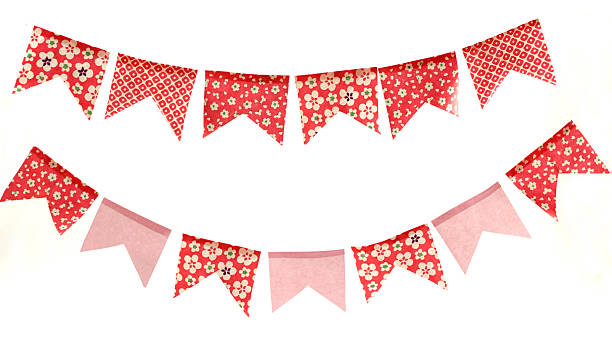 Paper banners Cute paper banners. Decorative flags. bunting stock pictures, royalty-free photos & images
