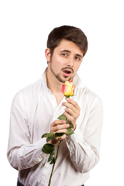 istock Man with bouquet of red roses. 178172178