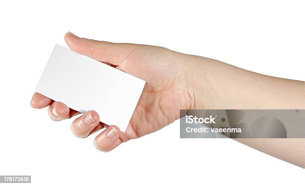 Hand With Business Card Stock Photo - Download Image Now - Adult, Adults Only, Business