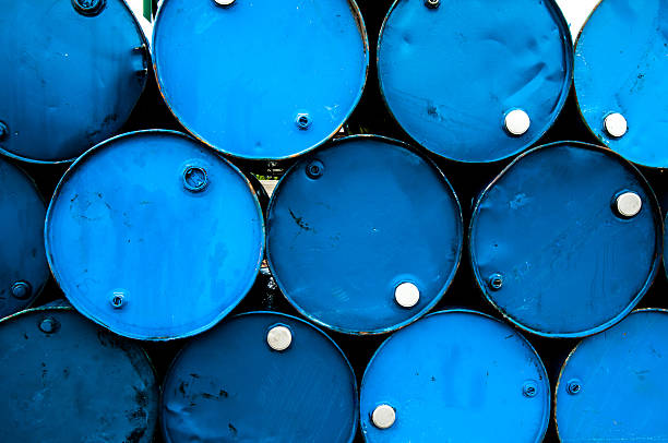 istock oil barrels or chemical drums stacked up 178172848
