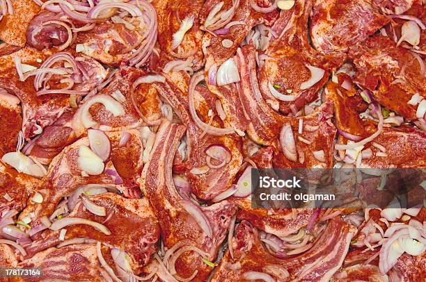 Foto de Textura De Carne Suína Marinada e mais fotos de stock de Assado - Assado, Bacon, Carne