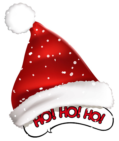 Drawn of vector red Santa hat. This file of transparent and created by illustrator CS6