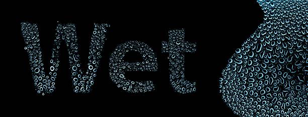 istock Wet made of water drops, background on black 178176417