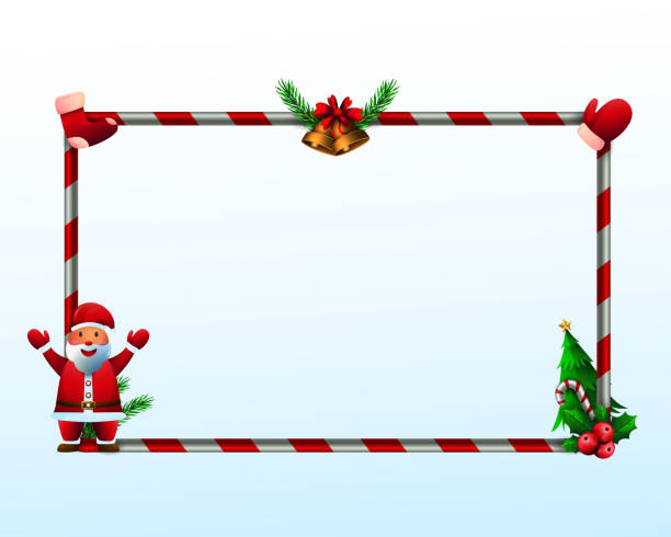 istock Christmas Themed Frame with Santa Claus and Decorative Christmas Ornaments for Gaming And Live Streaming Webcam Screen Overlay 1781766751