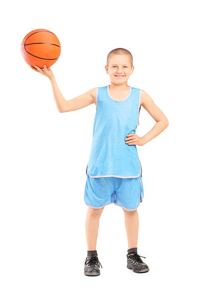 istock Smiling child holding a basketball 178178046