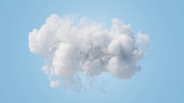 istock 3d render, abstract white cloud isolated on blue background, floating mystic vapor, futuristic minimalist wallpaper 1781782920