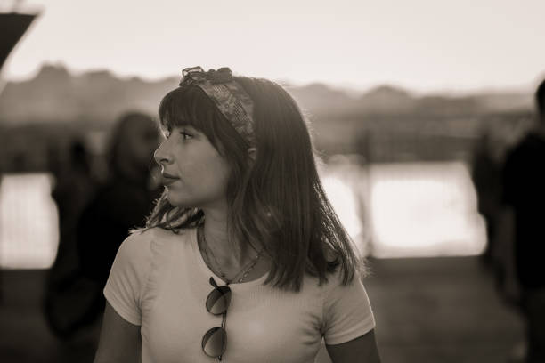 Young woman portrait on the outside.