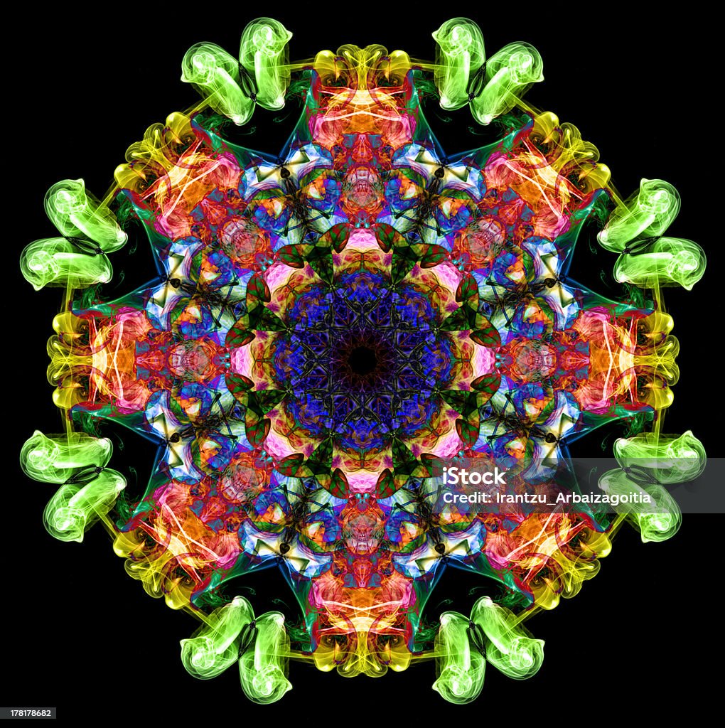 Bunte Fraktal Rauch Muster, kaleidoscope Formulare - Lizenzfrei Kaleidoskop - Muster Stock-Foto