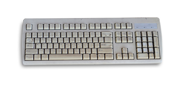 Keyboard on a white background