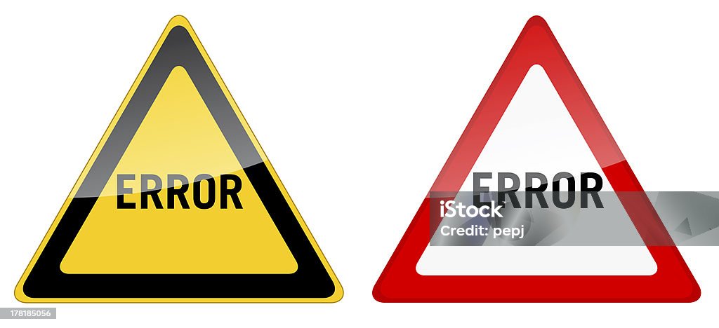 Error Sign Stock Illustration - Download Image Now - Alertness, Cut Out ...