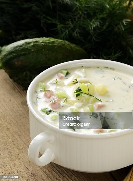 Traditional Russian Cold Soup With Vegetables Stock Photo - Download Image Now