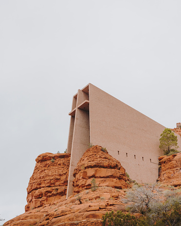 Church sculpted into the rock in Sedona, United States