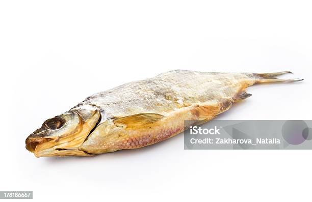 Dried Fish On A White Background Stock Photo - Download Image Now - Animal Fin, Animal Scale, Atlantic Ocean