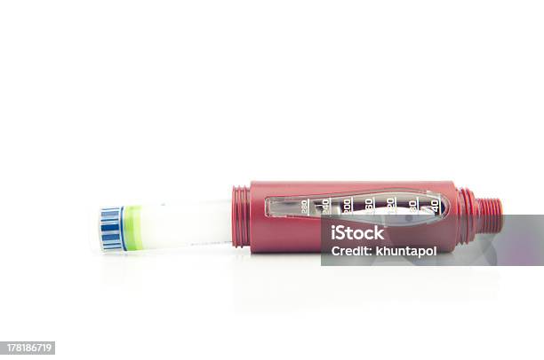 Action Insulin Tube Insert To Pen Show Content Of Equipmet Stock Photo - Download Image Now