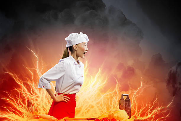 istock Asian female cook in anger 178187432