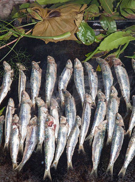 istock Mackerel fishes  on grill plate 178188257