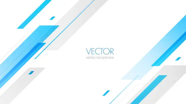 Vector illustration of Abstract background with blue diagonal lines.