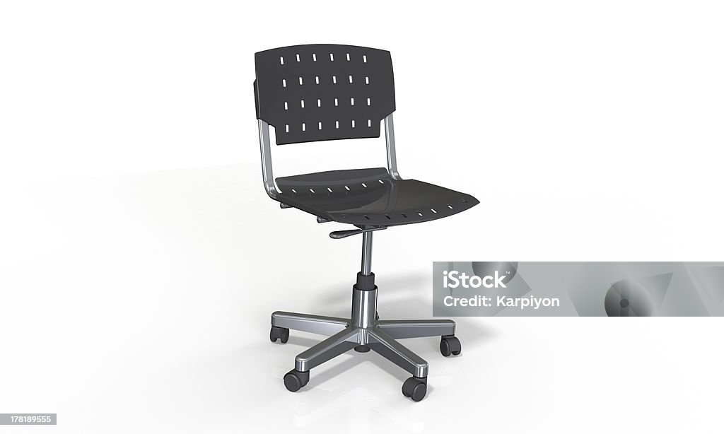 Chaise de bureau isolé sur blanc - Photo de Acier libre de droits
