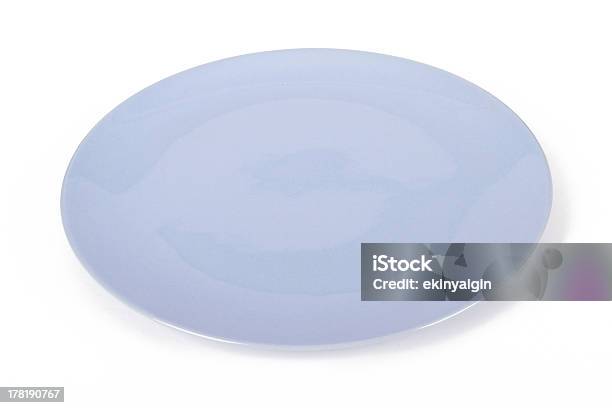 Blu Plate - Fotografie stock e altre immagini di Bianco - Bianco, Blu, Cena
