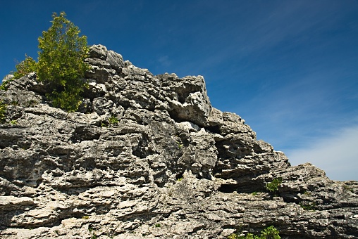 Cliff Formations on Flower Pot Island, Tobermory Ontario, Canada