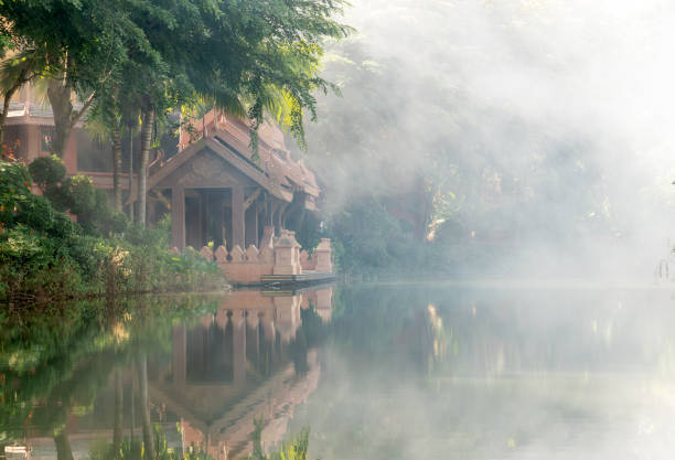 Dai architecture in Xishuangbanna stock photo