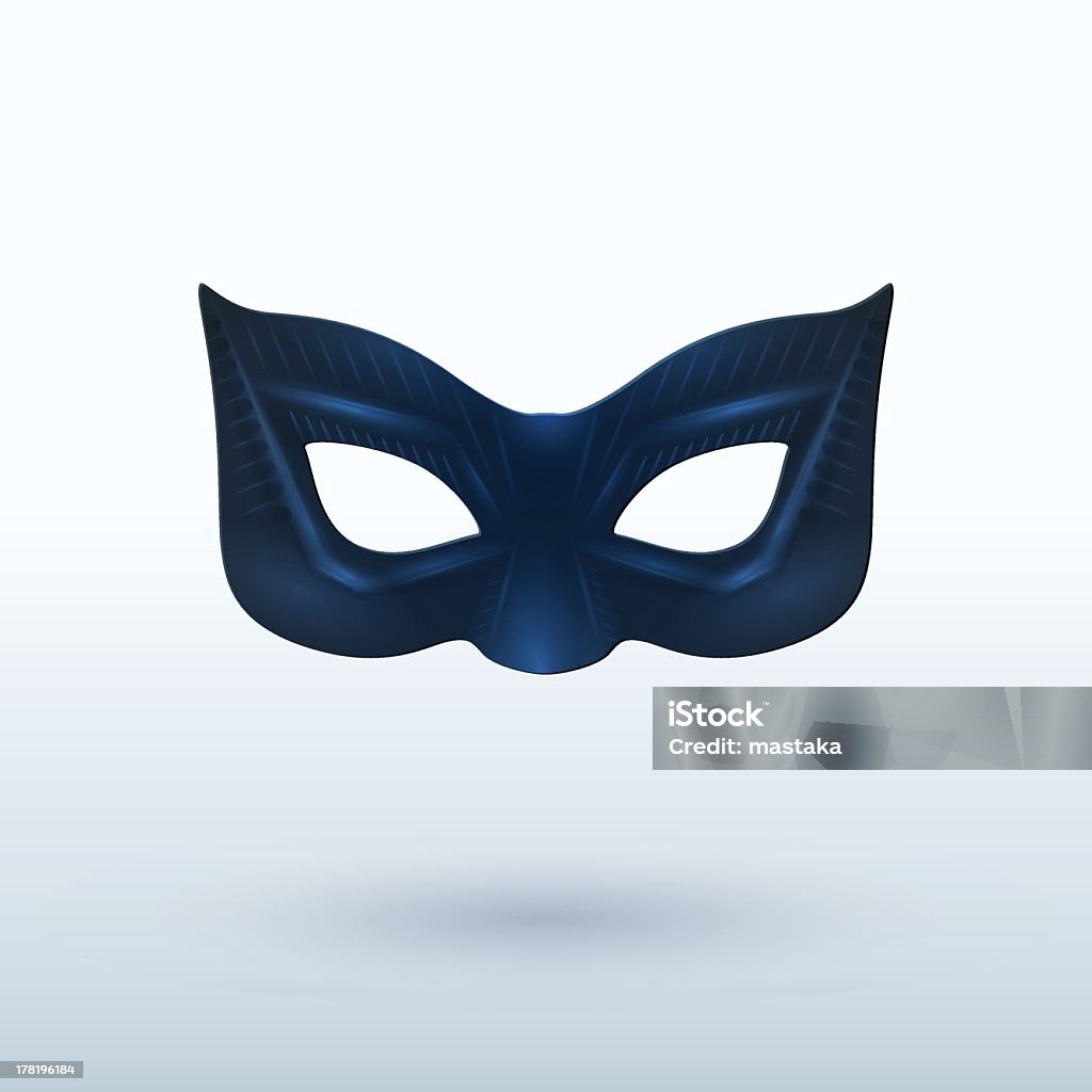 Black leather superhero mask on background Black Leather Mask for Superhero. Vector Illustration. Protective Face Mask stock vector