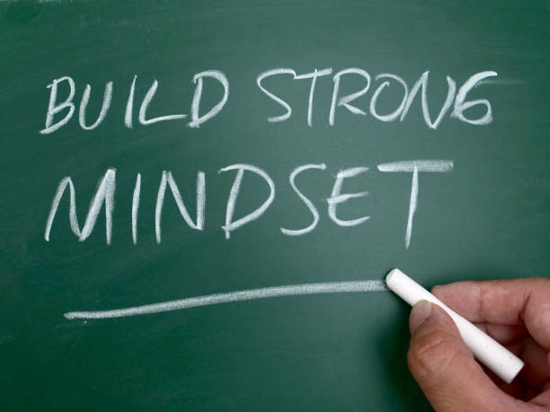 istock Build strong mindset, quote text written on chalkboard, motivation inspirational 1781977809