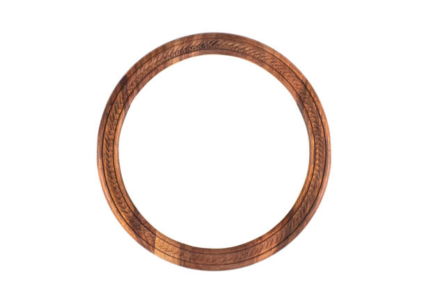 istock round wooden frame isolated on white background 1781992474