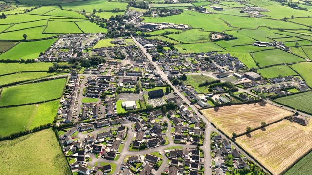 Aerial view of Cloughmills Village Ballymena Co Antrim Northern Ireland