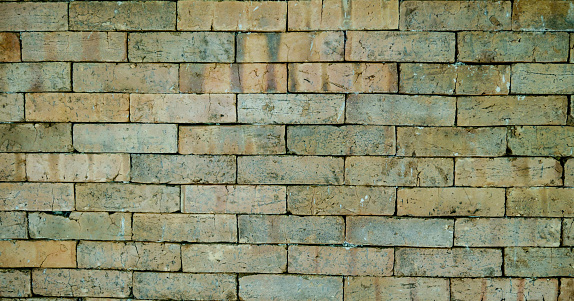 red bricks texture background best for 3d Material. Malang, East Java, Indonesia. February 17, 2023