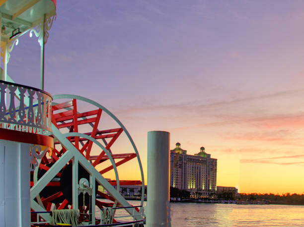 istock Riverboat paddle wheel at sunrise- Savannah, Georgia 1782070440