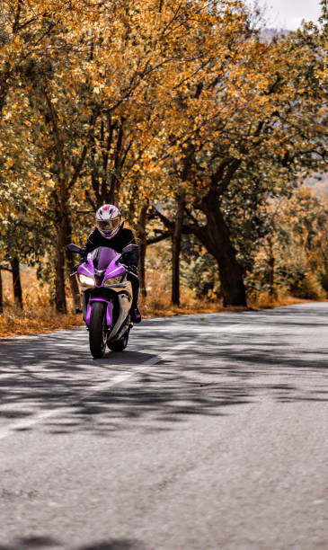 istock Female biker enjoys autumn ride 1782092767