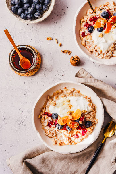 istock Warm porridge with fruits 1782095599