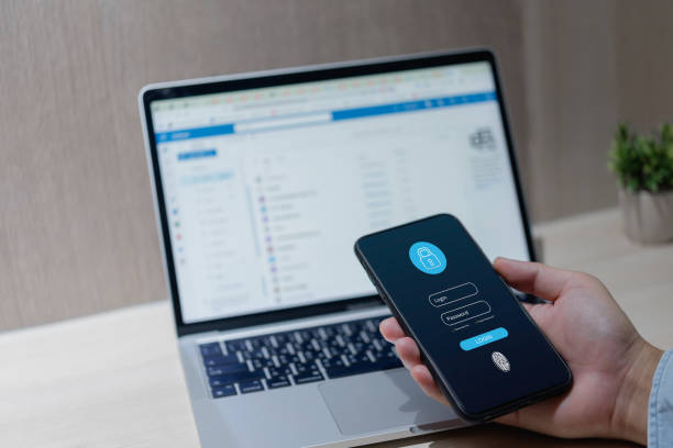 istock Cybersecurity privacy Internet Phone in Futuristic protect password two factor Authentication and Encryption 1782108957