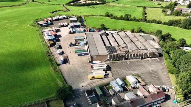 Aerial view of All-Tex Recyclers Cloughmills Ballymena County Antrim Northern Ireland