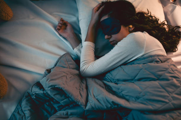 istock Female Getting Good Rest With The Help Of Sleeping Mask And Ear Plugs 1782147220