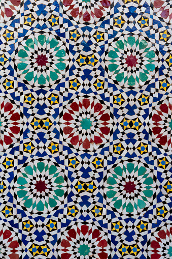 Tiled ceramic pattern, Morocco