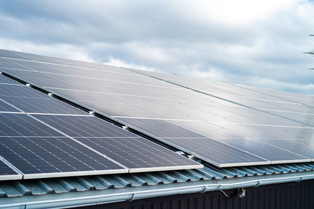 istock electric power station with solar panels. alternative energy source. 1782189381