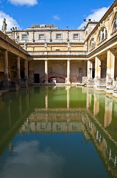 Roman Baths The historic Roman Baths in Bath, Somerset. roman baths stock pictures, royalty-free photos & images