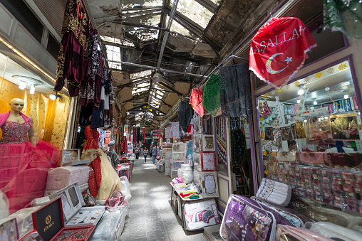 Closed market market area in Afyonkarahisar. May 18, 2015