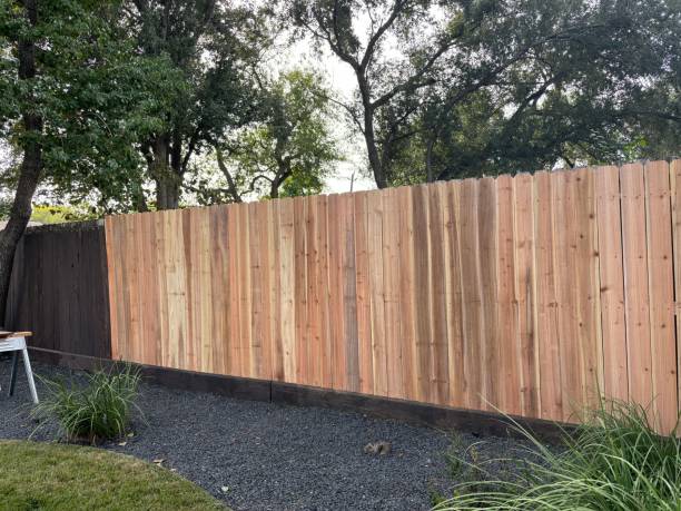 istock New cedar pickets installed on a backyard fence 1782225343