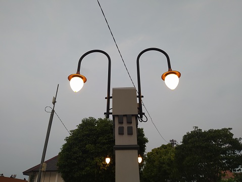 Street lights, lamp posts