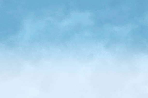 Light Blue Sky Watercolor Background - Wispy Clouds
