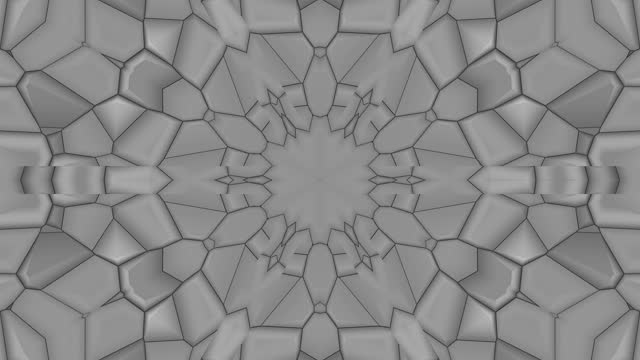 3d white kaleidoscope.