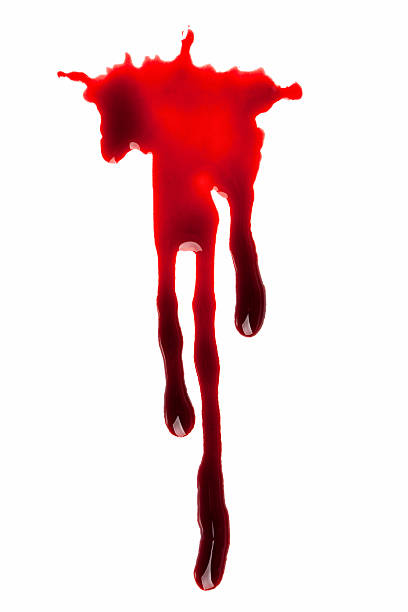 Blood Drips Dripping blood on white background. blood stock pictures, royalty-free photos & images